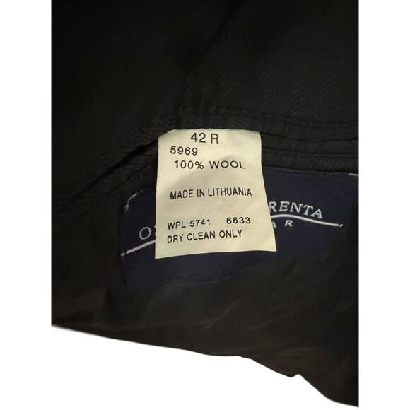 Oscar de la Renta Menswear Blazer 42R Gray Wool Tweed Sport Coat Jacket - Picture 3 of 9